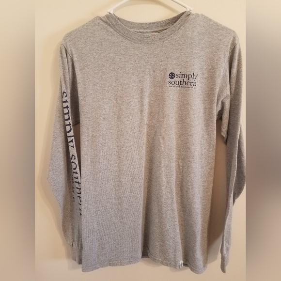 Simply Southern Gray Graphic Long Sleeve Tshirt - Picture 2 of 4